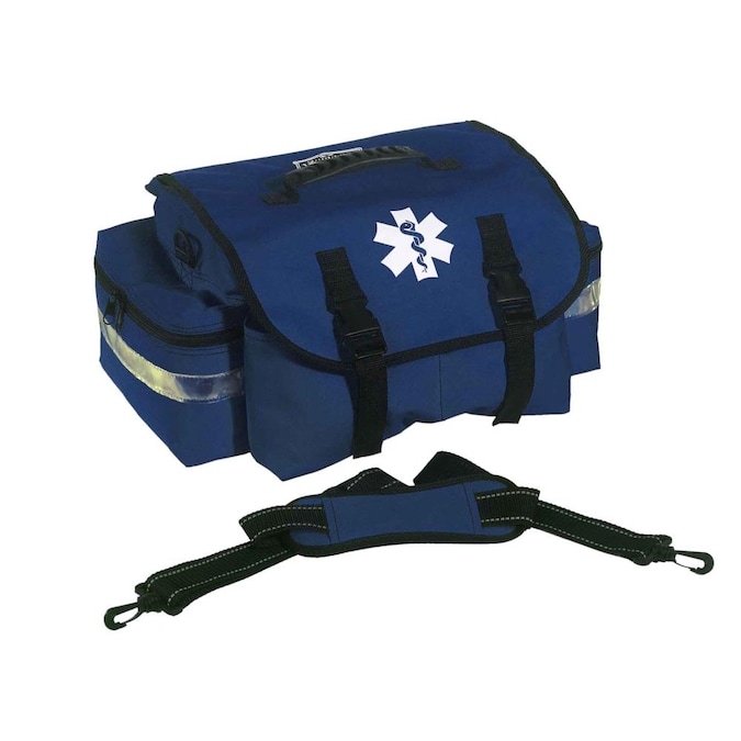 Arsenal Blue Polyester Tool Bag 16-in Buckle Closure Medium Size Reflective Stripe