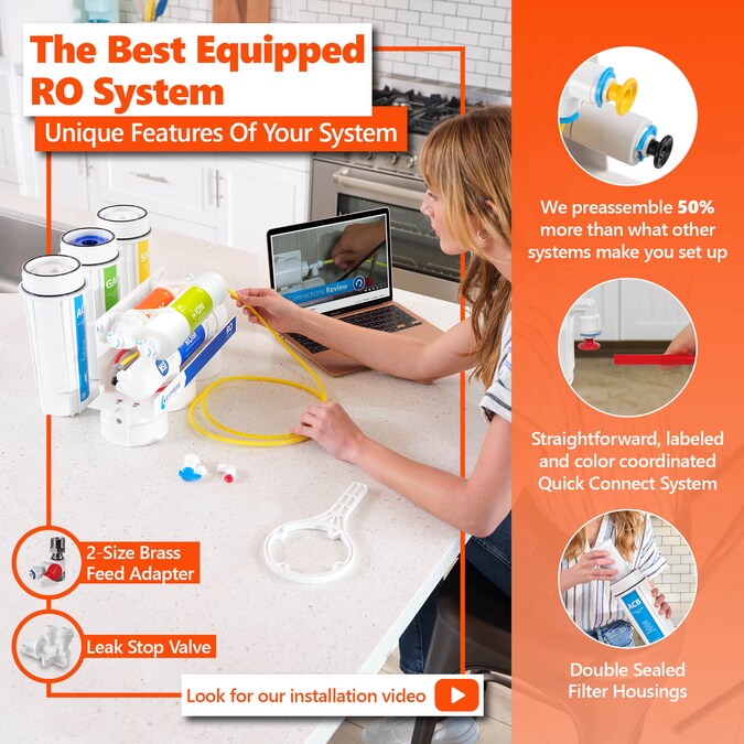 Express Water RODI10D 6-stage Multi-method Reverse Osmosis Filtration System - Image 5