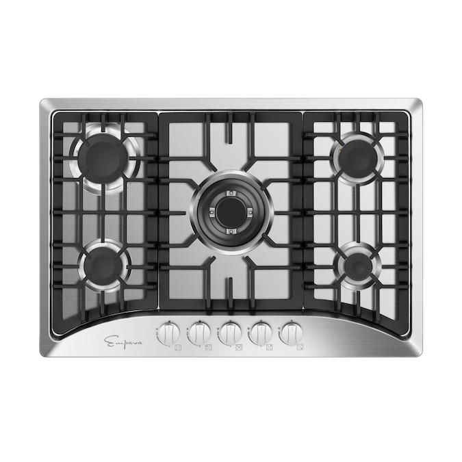 Empava Gas Stove 30-in 5 Burners Stainless Steel Gas Cooktop
