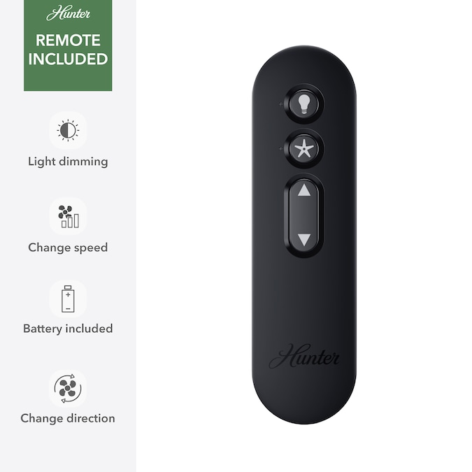 Hunter Xidane SureSpeed 52-in Matte black LED Indoor Ceiling Fan with Light and Remote (5-Blade) - Image 9