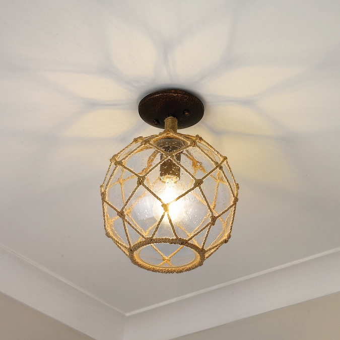 Golden Lighting Haddoc 1-Light Brushed Bronze Semi mount light - Image 2