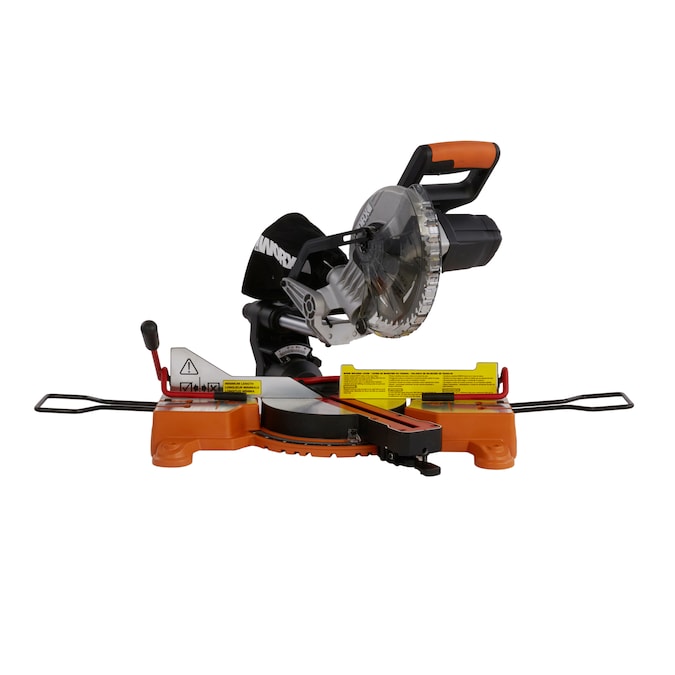 WORX Power Share 7-1/4-in 20-volt Max Single Bevel Sliding Compound Cordless Miter Saw (Battery and Charger Included)