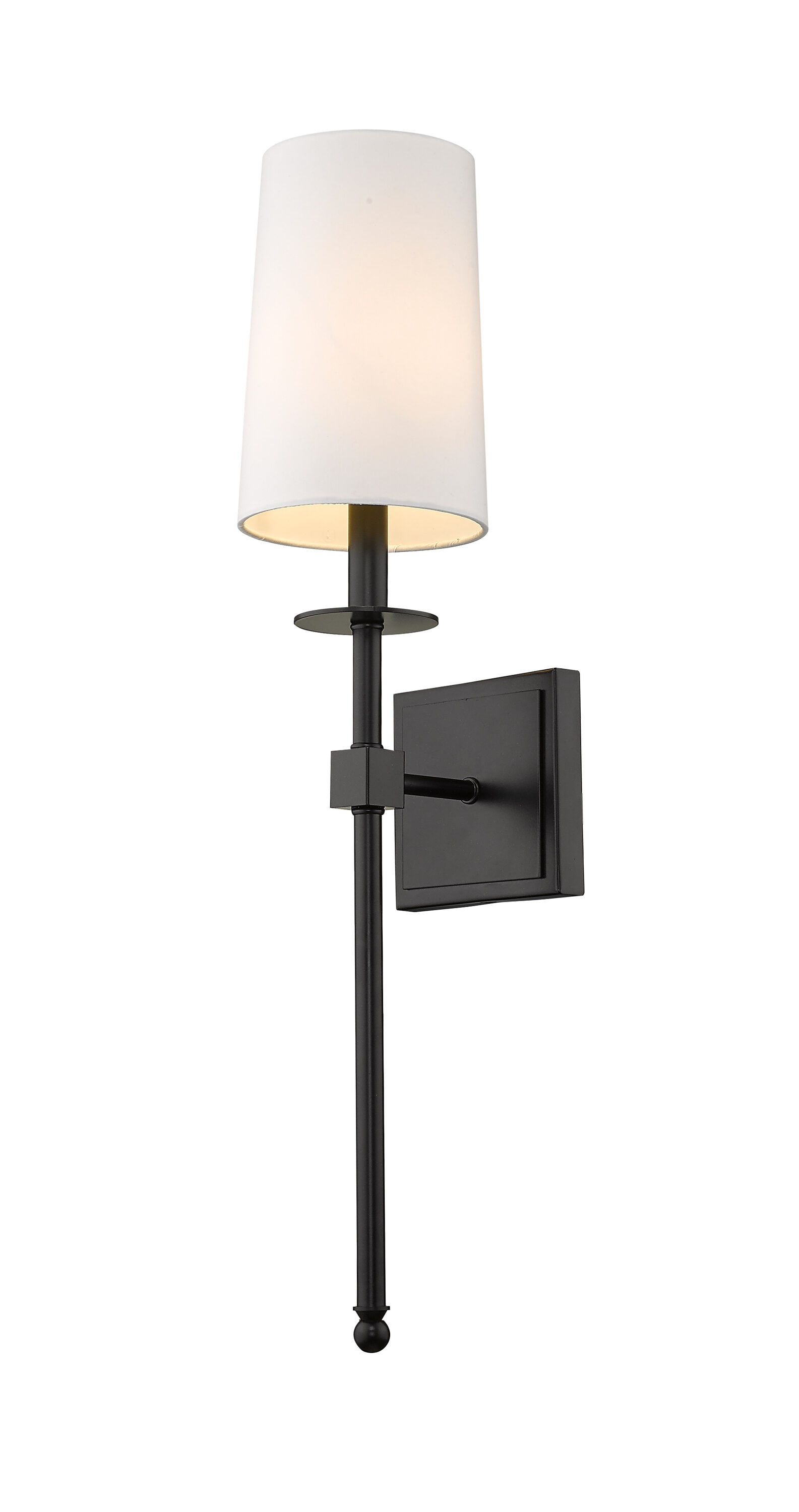 Camila 5.5-in W 1 -Light Matte Black Wall Sconce