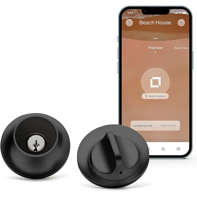 Level Lock Touch Edition Smart Lock Matte Black Smart Lock Electronic Deadbolt Bluetooth