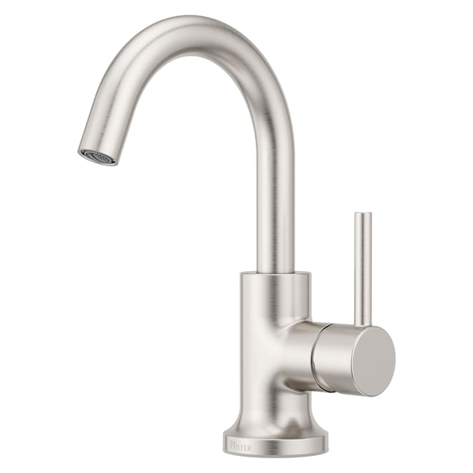 Pfister Zeelan Spot Defense Brushed Nickel 4-in centerset 1-Handle WaterSense Bathroom Sink Faucet with Drain and Deck Plate