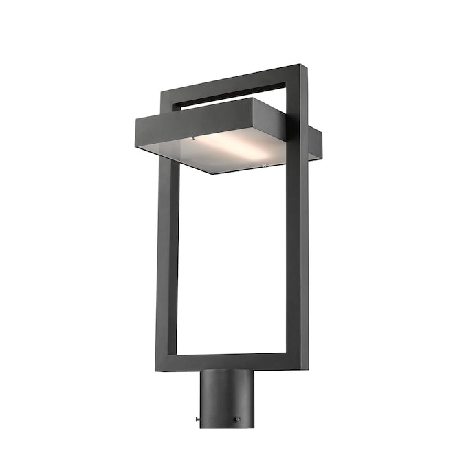 Z-Lite Luttrel 21.63-in Black Modern/Contemporary Outdoor Light Post Lantern - Image 2