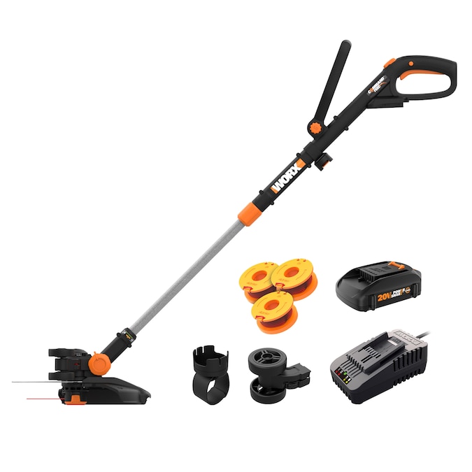 WORX Power Share 20-volt 12-in Telescopic Shaft Battery String Trimmer 2 Ah (Battery and Charger Included)