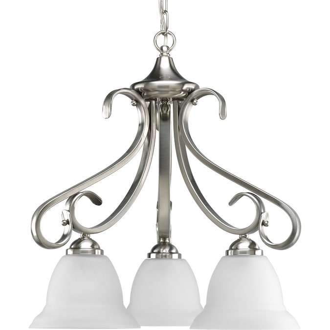 Progress Lighting Torino 3-Light Brushed Nickel Transitional Dry rated Chandelier