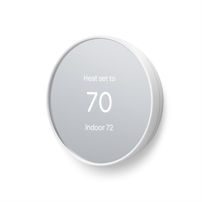 Google Nest Thermostat with Wi-Fi Compatibility - Snow