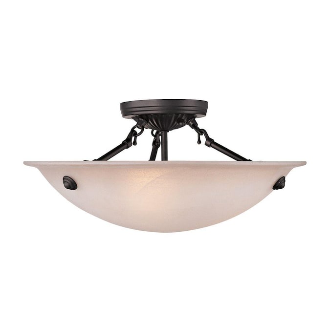 Livex Lighting Oasis 1-Light Bronze Semi mount light