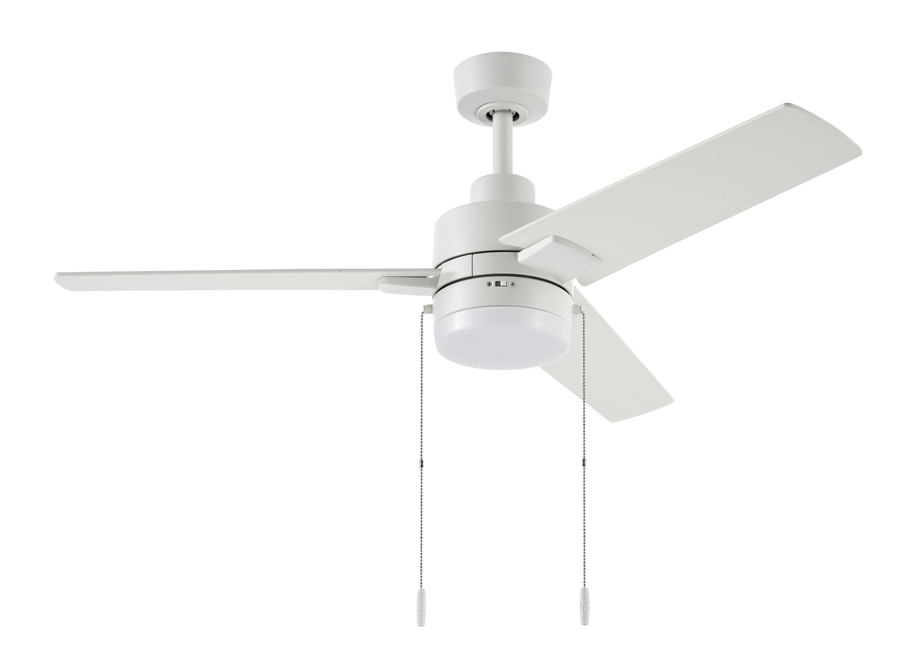 Brinson 44-in Integrated LED White with White/White Oak Blades Ceiling Fan With Light ( 3 -Blade ) - Image 2