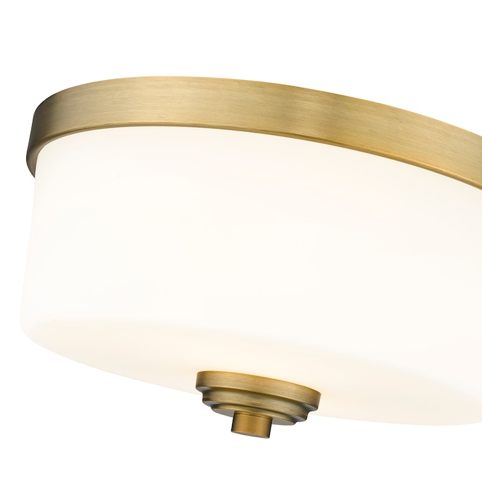 Z-Lite Arlington 2-Light 12.25-in Satin Brass Flush Mount Light - Image 4