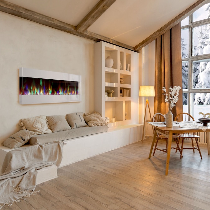 Cambridge 50-in W White LED Electric Fireplace - Image 7