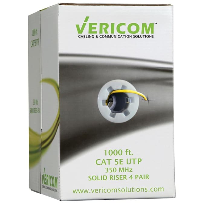 Vericom 1000-ft Cat 5E Yellow Ethernet Cable Pull Box - Image 2