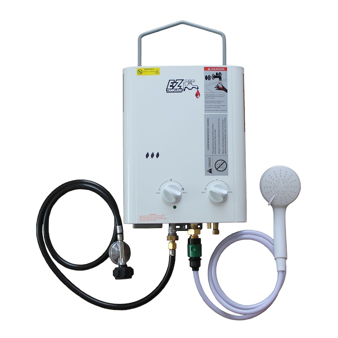 EZ Tankless Camp Champ Portable Hot Water System- Camping 1.4-GPM 37500-BTU Outdoor Liquid Propane Tankless Water Heater