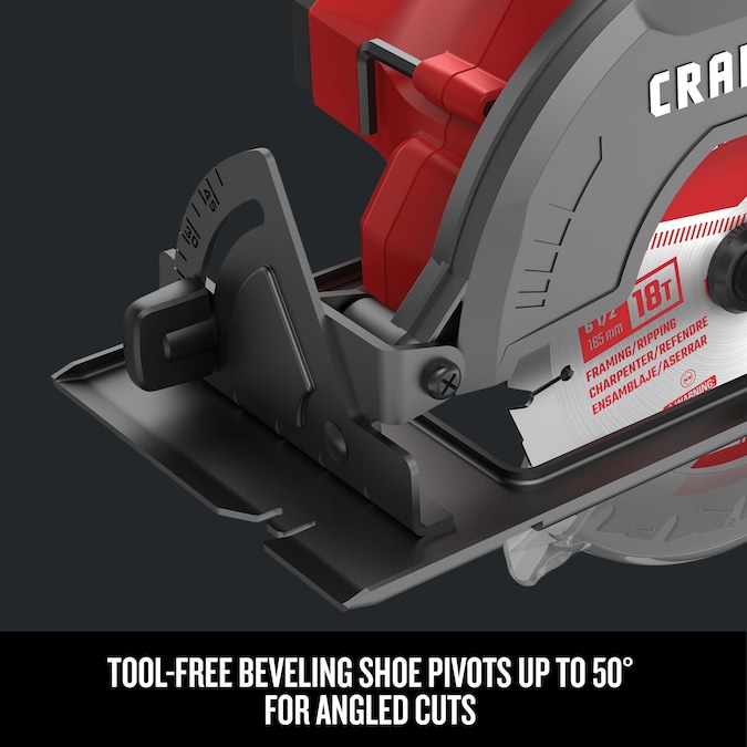 CRAFTSMAN V20 20-volt Max 6-1/2-in Cordless Circular Saw Kit (1-Battery & Charger Included) - Image 4