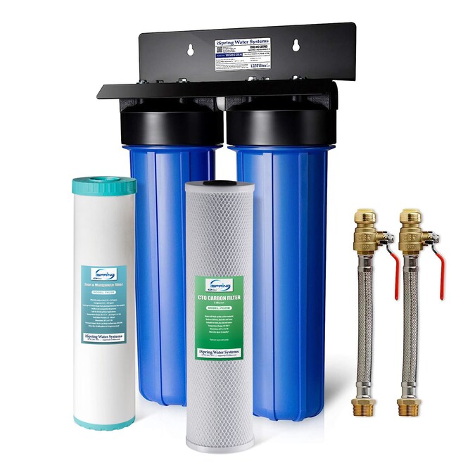 iSpring Dual-stage 15-GPM Carbon Block Well Water Whole House Water Filtration System
