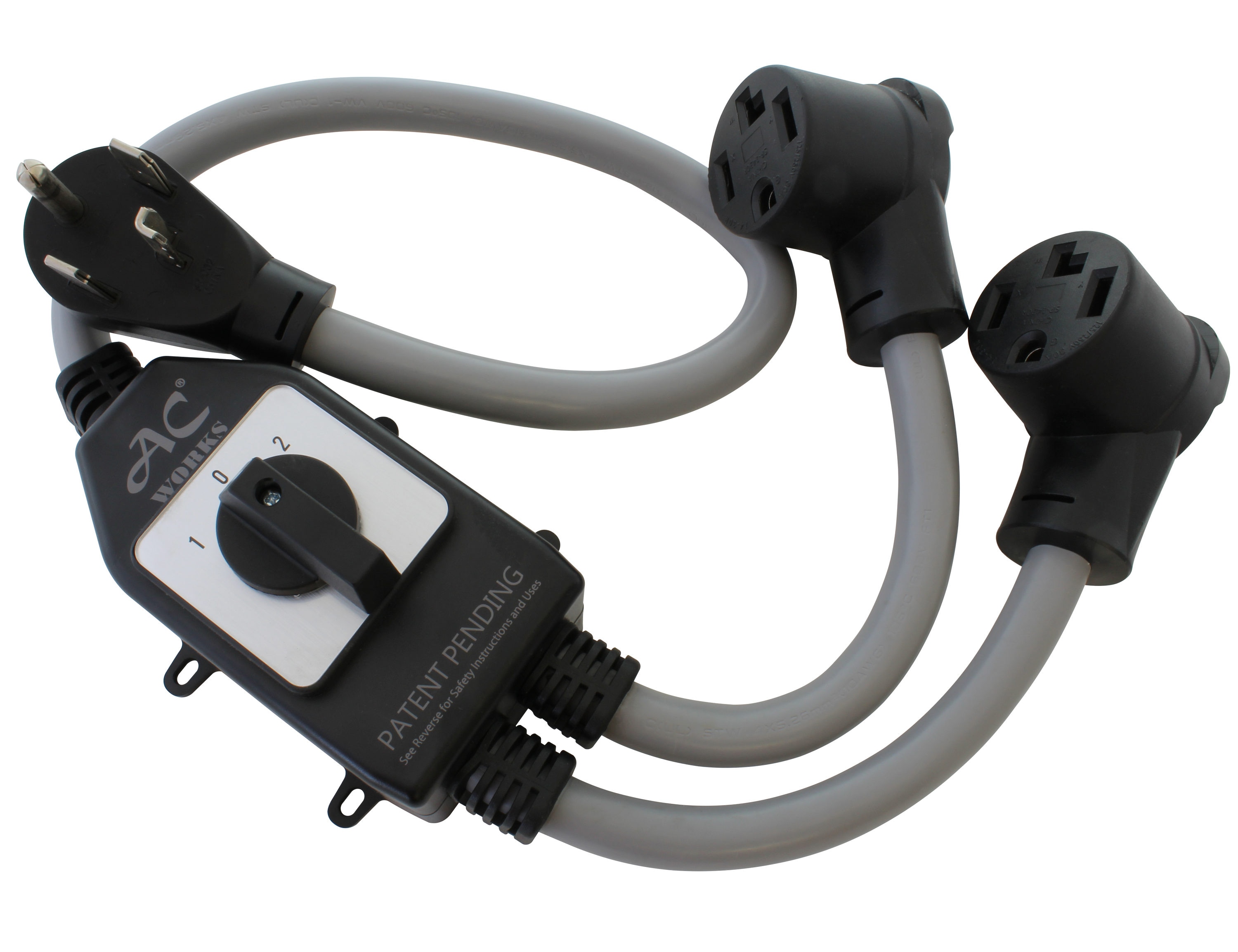 30A 125/250V NEMA 14-30 4-Prong Dryer Y-Cable EV Electric Vehicle Charger Adapter