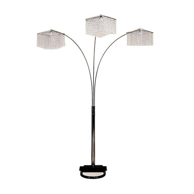ORE International 84-in Chrome Multi-head Floor Lamp