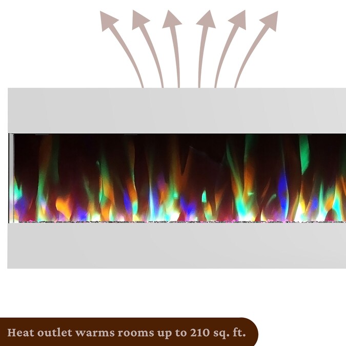 Cambridge 50-in W White LED Electric Fireplace - Image 4