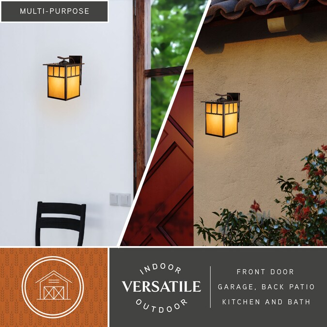 Cascadia Mission 1-Light 12.5-in H Bronze Outdoor Wall Light - Image 3
