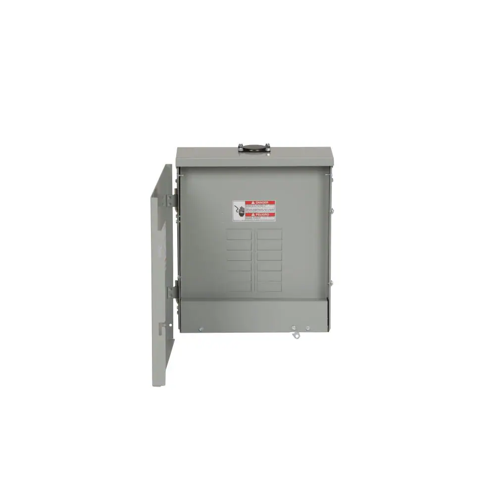 Type BR 125 -Amp 12 -Spaces 24 -Circuit Outdoor Main breaker Plug-On Neutral Load Center