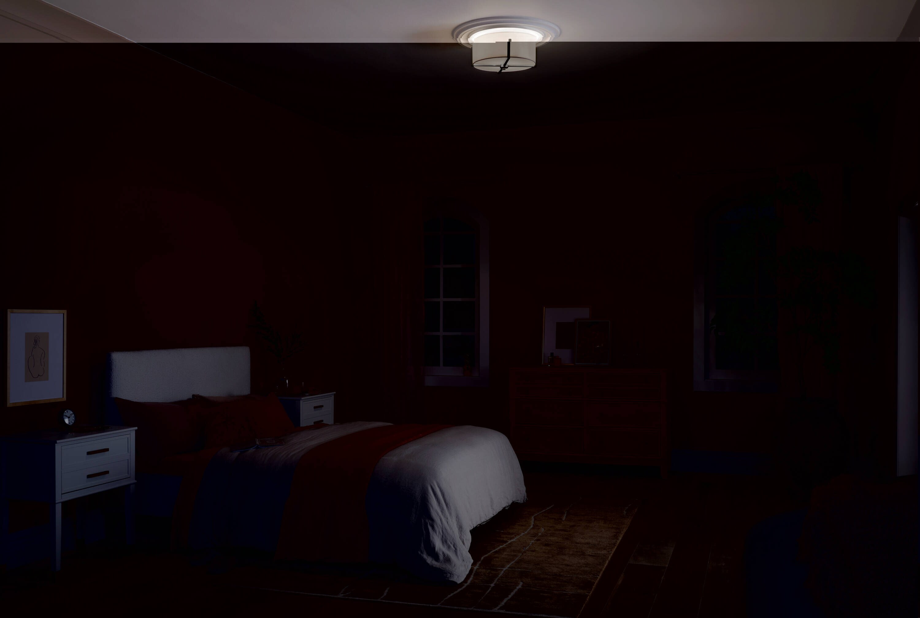 Malen 2 -Light 15.5-in Pewter Flush Mount Light - Image 8