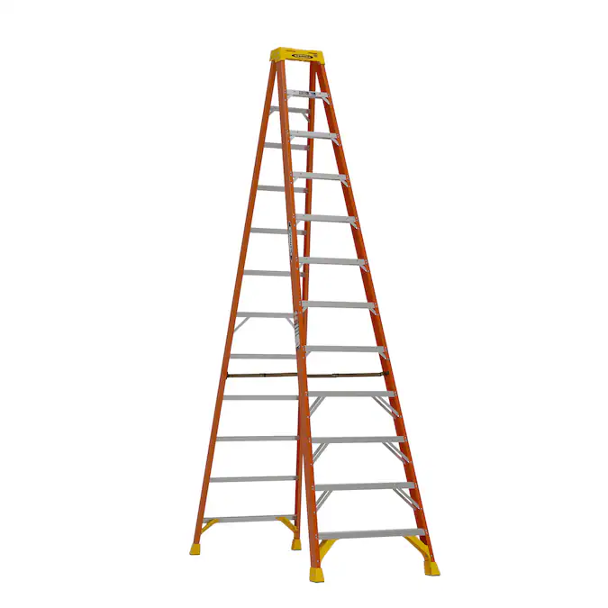 Werner NXT1A 12-ft Fiberglass Type 1A-300-lb Load Capacity Step Ladder