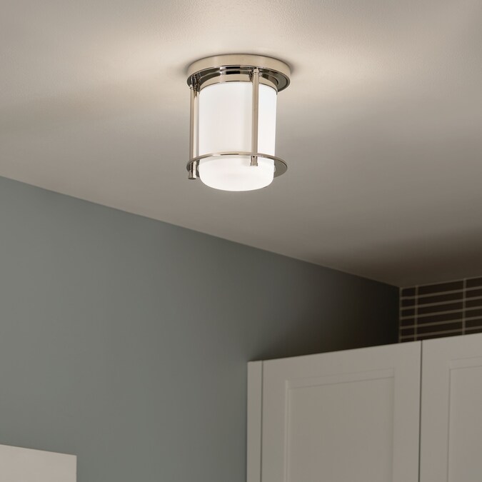 Kichler Brit 1-Light Polished Nickel Flush Mount Light - Image 6