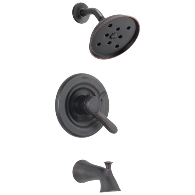 Delta Lahara Venetian Bronze 2-handle Single Function Round Bathtub and Shower Faucet