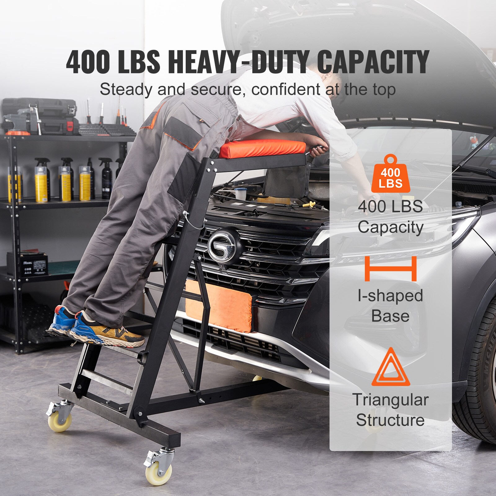 75.6-in x 33.9-in Creeper - Image 3