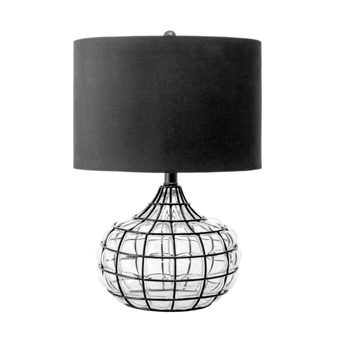 nuLOOM Black On/Off Switch Table Lamp with Fabric Shade