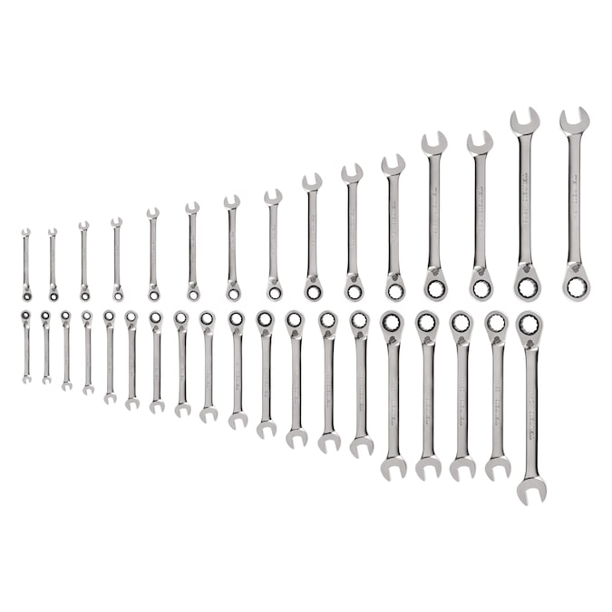 TEKTON 34-Piece Set Standard (SAE) and Metric Ratchet Wrench