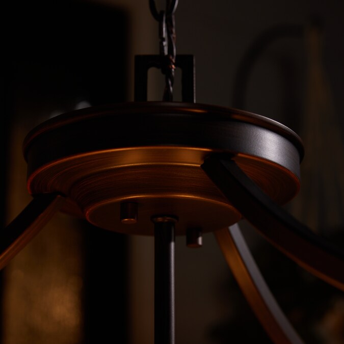 Generation Lighting Hanford 3-Light Antique Brown Flush Mount Light ENERGY STAR - Image 6