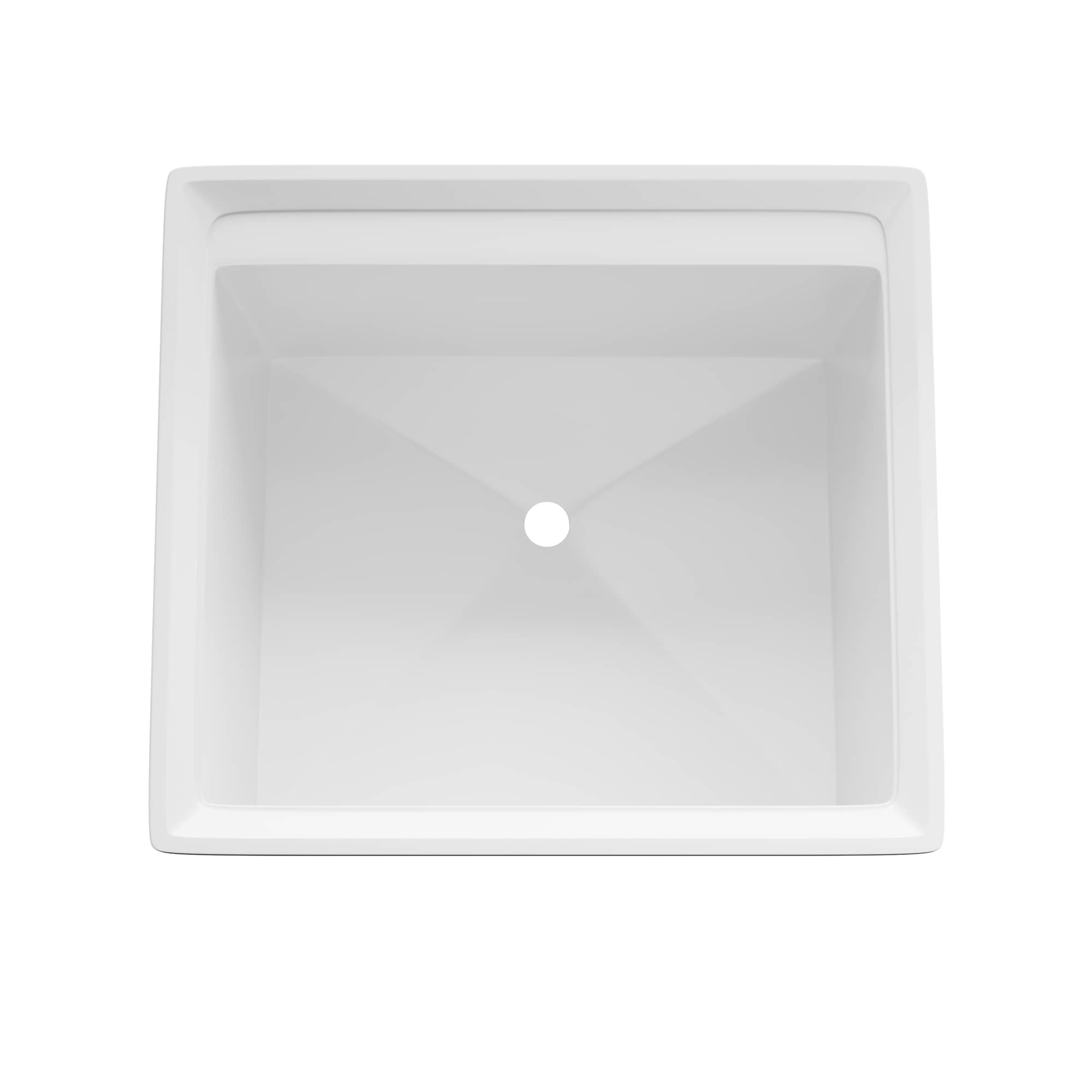 22-in x 24.5-in 1 -Basin White Drop-in Laundry sink