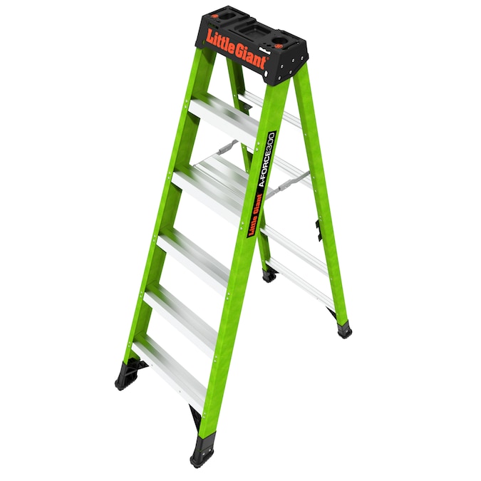 Little Giant Ladders A-Force300 6-ft Fiberglass Type 1a- 300-lb Load Capacity Step Ladder