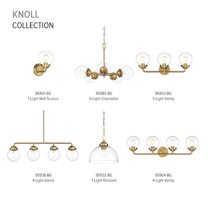 Designers Fountain Knoll 33-in 4-Light Gloss Chrome Modern/Contemporary Vanity Light Bar - Image 7