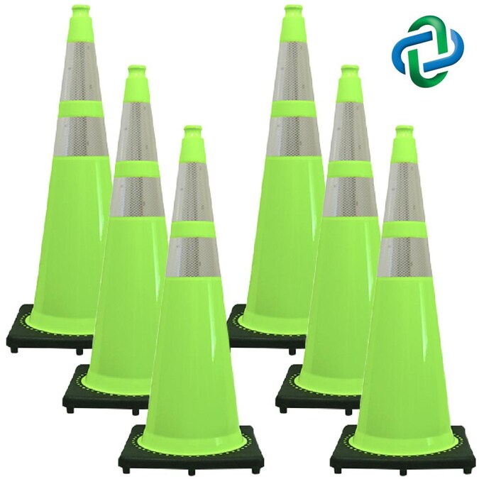 Mr. Chain 6-Pack 36-in Green Traffic Safety Cone