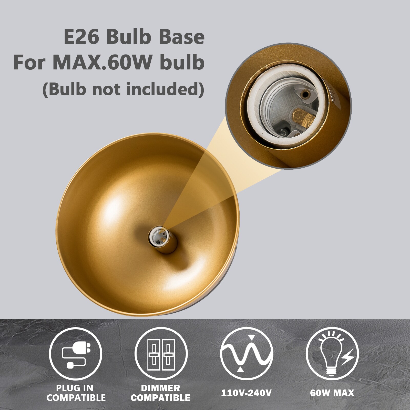 Classical simplicity 2 -Light Matte Black Modern/contemporary Dome Medium Hanging Pendant light - Image 3