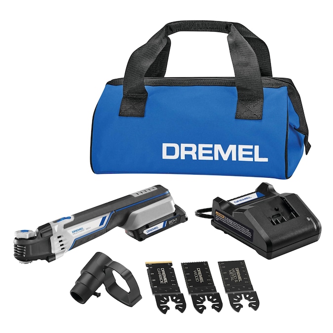 Dremel 20-volt Max Cordless 2-Amp Variable 8-Piece Oscillating Multi-Tool Kit with Soft Case (1-Battery Included)