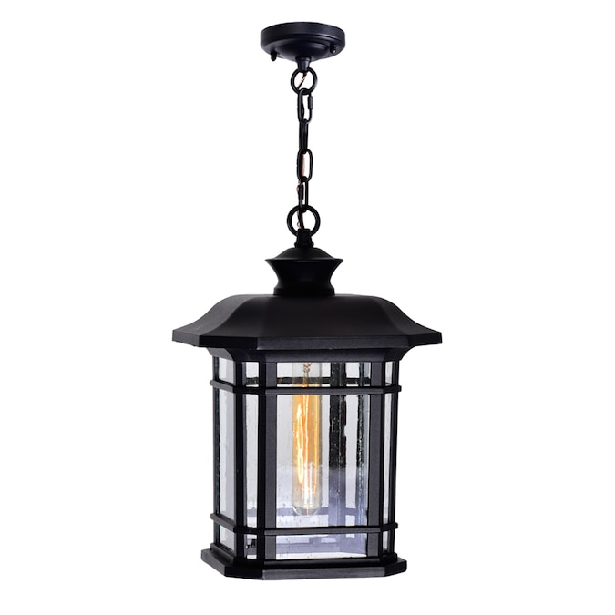 CWI Lighting Blackburn Black French Country/Cottage Lantern Mini Outdoor Hanging Pendant Light