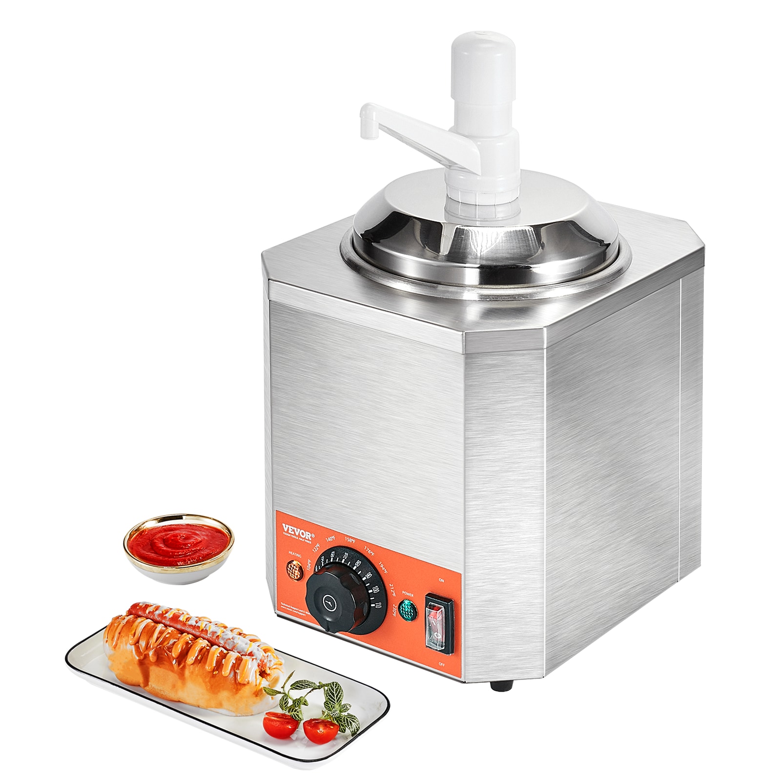 600 W 2.3 QT Hot Fudge Warmer 600 W 2.3 QT Hot Fudge Warmer Plug-in Warm cheese dispenser