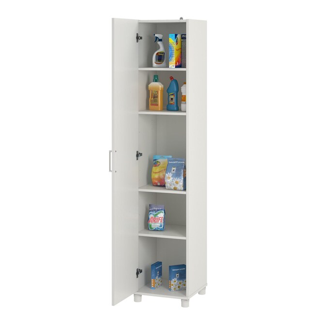 Ameriwood Home Callahan 15.67-in W x 74.29-in H x 15.39-in D Freestanding Composite Wood Garage Cabinet in White - Image 3