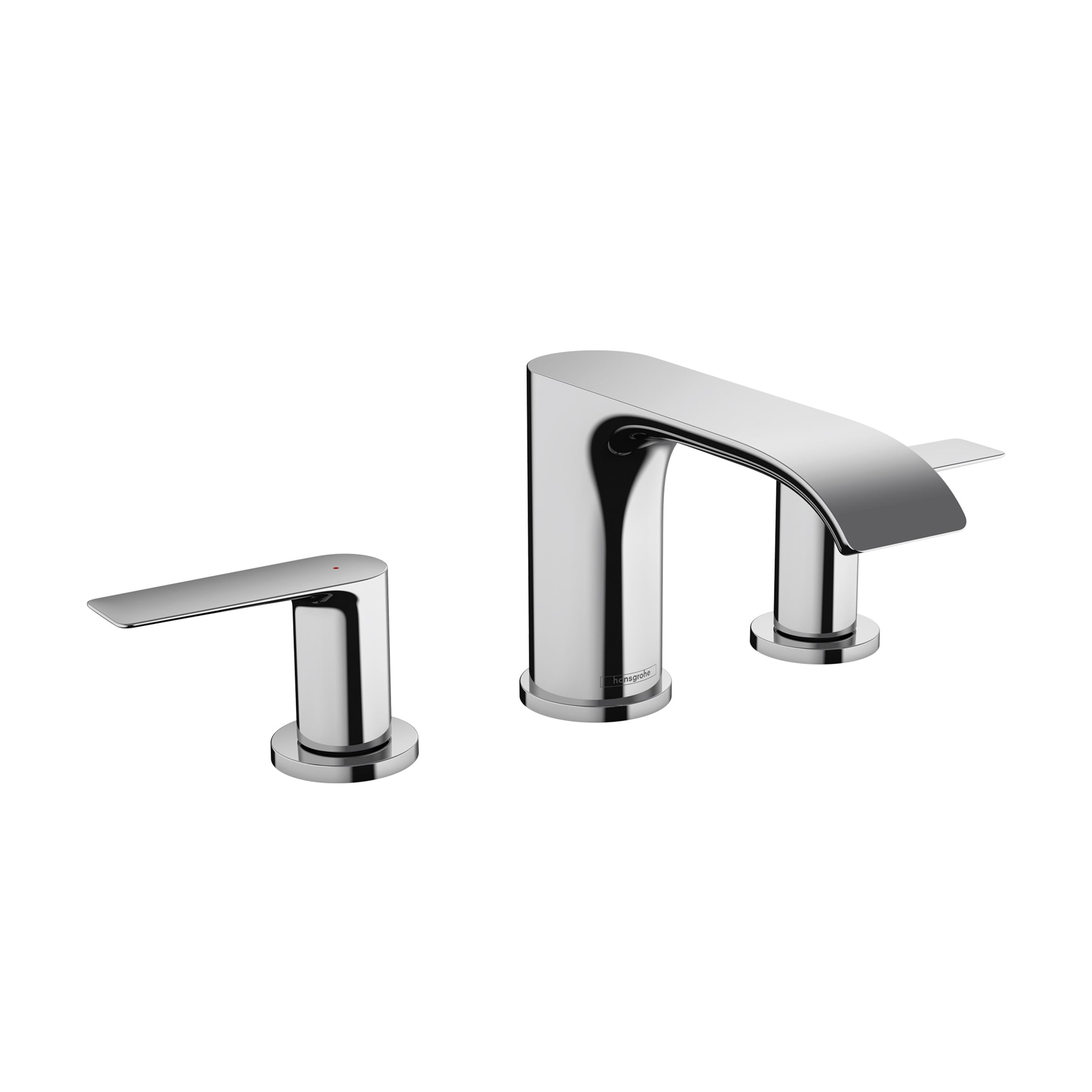 Chrome 2-handle Deck-mount Roman Mid-arc Bathtub Faucet ( Valve Included )