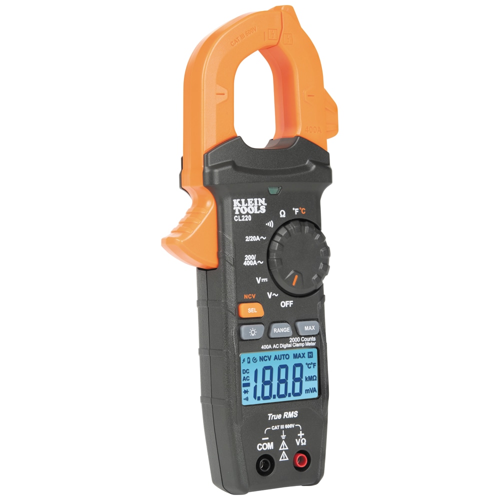 Digital Clamp Meter, AC Auto-Ranging 400 Amp with Temp - Image 9