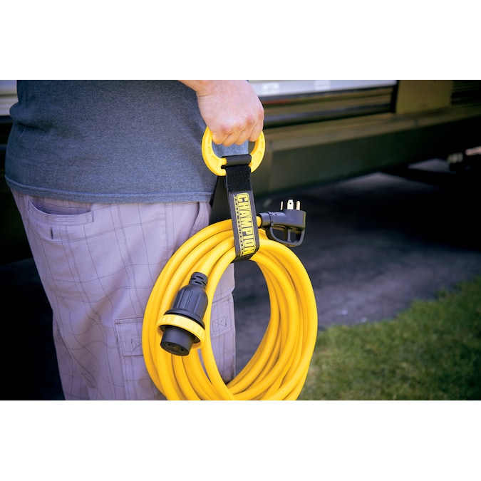 Champion Power Equipment 30-Amp RV Generator 30-ft/1 3 Prong Yellow Outdoor Heavy Duty Locking ExtenSion Cord - Image 9