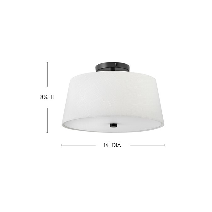 Lark Beale 1-Light 14-in Satin Black LED Flush Mount Light - Image 5