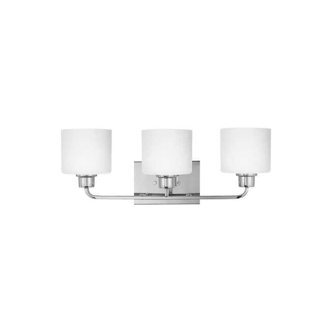 Generation Lighting Canfield 23.125-in 3-Light Polished Chrome LED Traditional Vanity Light
