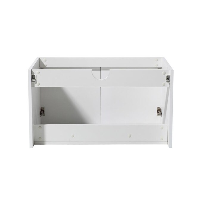 Fresca Vista 30-in White Floating Bathroom Vanity Base Cabinet without Top - Image 4