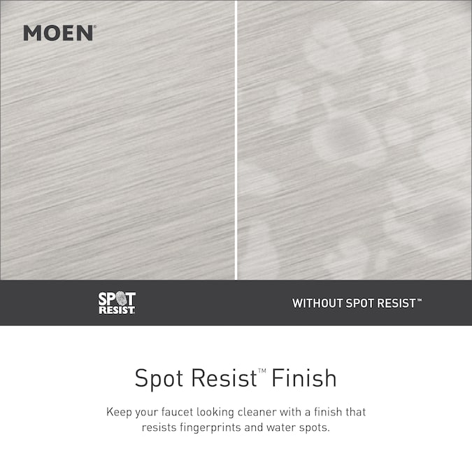 Moen Conway Spot Resist Brushed Nickel 1-handle Single Function Square Bathtub and Shower Faucet Valve Included - Image 4